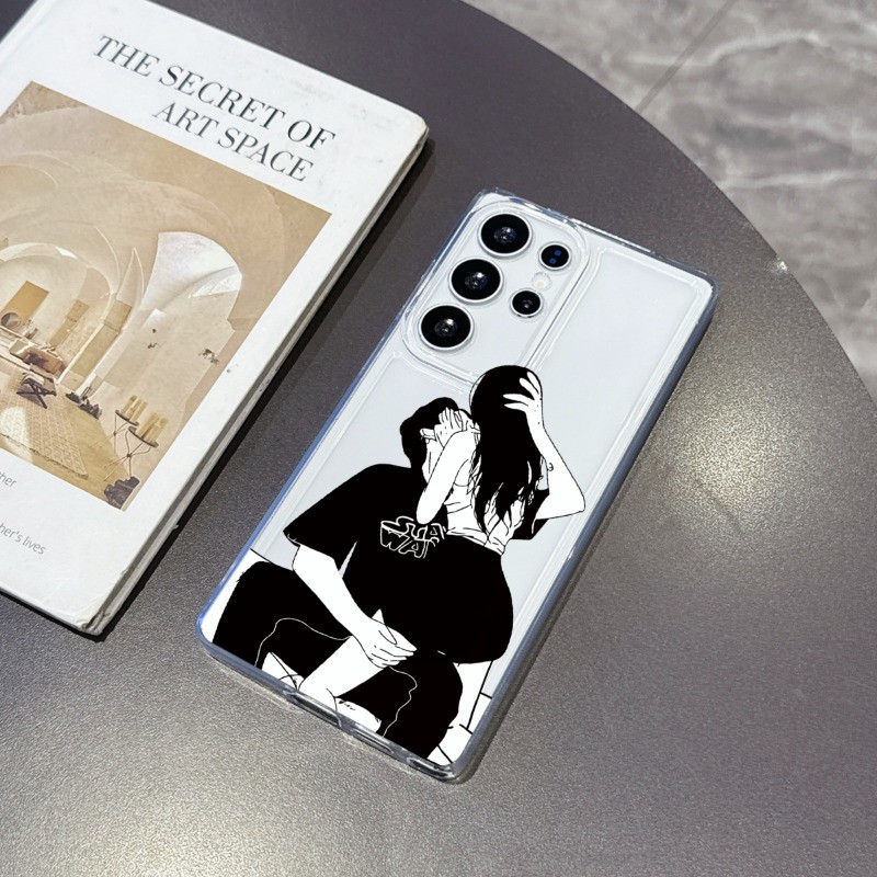 คู่ Hug สําหรับ Samsung 25 Ultra Case S26 Ultra S24 Plus S23 FE S22 S21 S20 ป้องกันหน้าจอปลอกกันกระแ