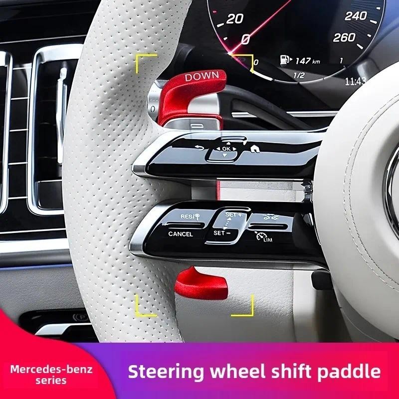 สําหรับ Mercedes-Benz W206 C W223 S W214 E X254 GLC V295 EQE EQS 2022-2025 พวงมาลัยรถ shift paddles