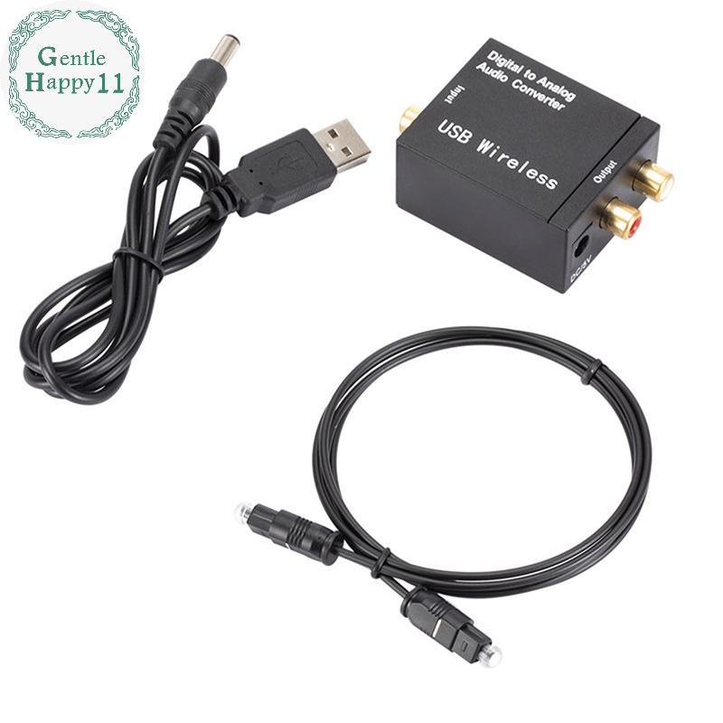 GentleHappy Digital to Analog Audio Converter Optical Fiber Toslink Coaxial Converter เป็น RCA TH