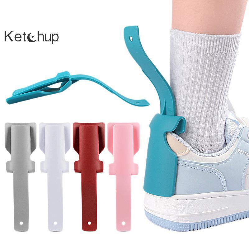 [Kegup-t] 1 คู่ Unisex พลาสติก Lazy Shoe Helpers แบบพกพา Shoehorn So Shoe Slider Travel Handled Lifting Wear Helper Nice
