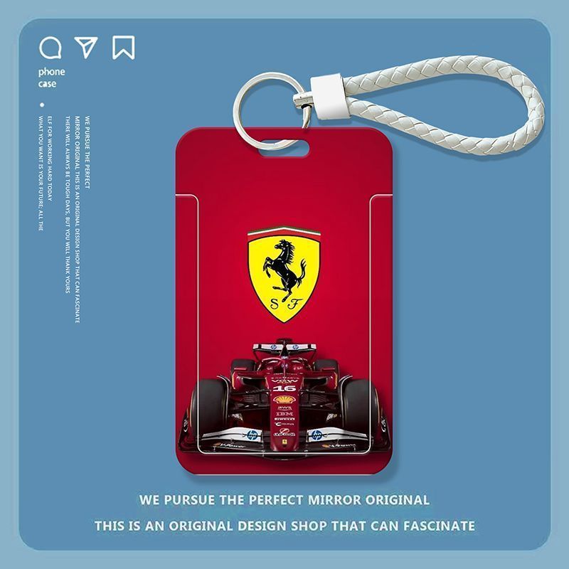 F1 Rider Team Icon Student Card Holder Slide Cover Meal Card Bus Card Access Control Campus ID Card 