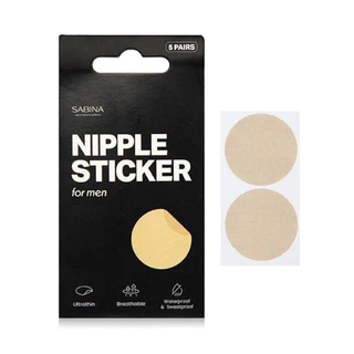 Sabina Sticker Nipple Sticker For Men Free Size 5 Pairs #Sand สติกเกอร์ปิดจุกสำหรับผู้ชาย ซาบีน่า สีเนื้อ ไซส์ FS.