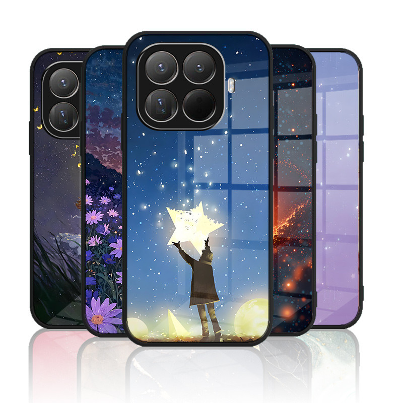 เคสกระจกกันกระแทกสําหรับ Xiaomi Mi 15T 5G Mi 15T pro 5G Drop-proof ฝาหลังกรอบซิลิโคนอ่อนนุ่มป้องกันกล้อง Scratch-Resistant Secure Fit