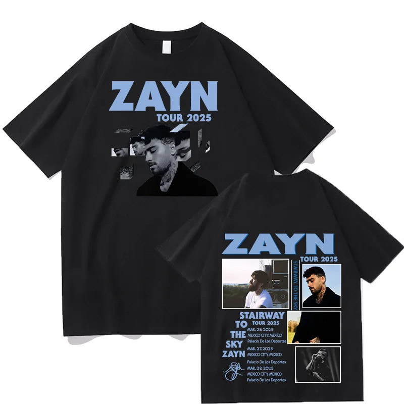 เสื้อยืด Zayn Startway To The Sky Tour เสื้อยืดผ้าฝ้าย Zayn Malik แฟชั่นใหม่สำหรับผู้ชายและผู้หญิง เ
