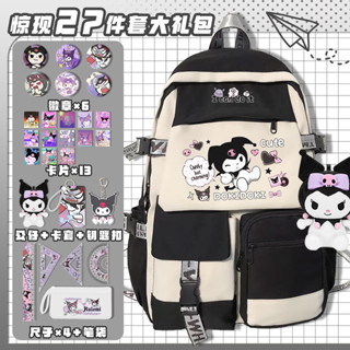 กระเป๋าเป้ Kuromi สำหรับเด็กผู้หญิง ความจุขนาดใหญ่ ดีไซน์เฉพ…