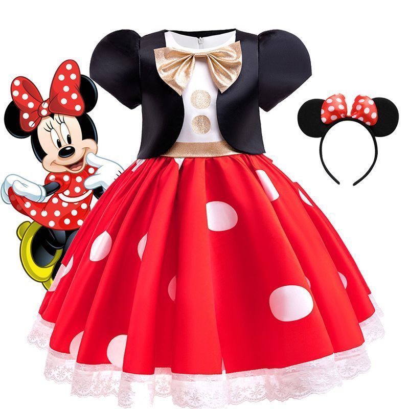 ชุดคอสเพลย์ Christmas Mickey Minnie แบบ.performance แขนสั้น สไตล์เจ้าหญิง Z0409A5