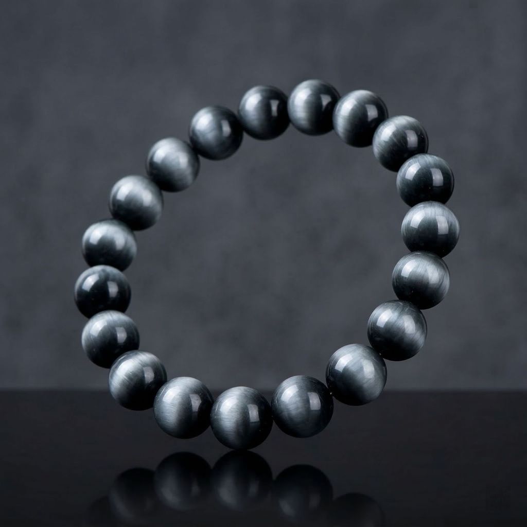 天然鹰眼石手链 灰色虎眼石散珠 DIY饰品配件 厂家直销Natural Hawk’s Eye Bracelet, Gray Tiger’s Eye Loose Beadssssql.th
