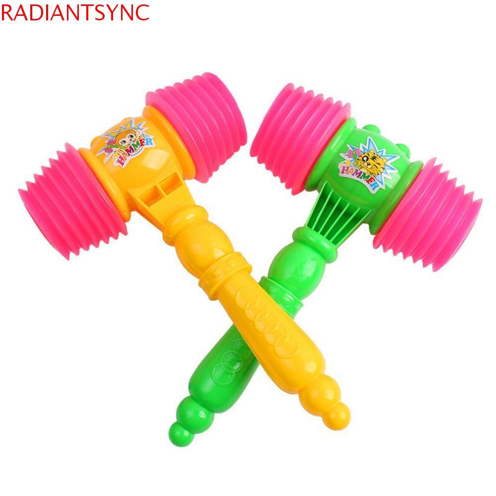 RADIANTSYNC ค้อนเคาะของเล่น, Vocal Knocking Noise Maker BB Hammer, Party Supplies Whistle Training ค้อนเสียงพลาสติกขนาดใหญ่ของเล่นเด็ก