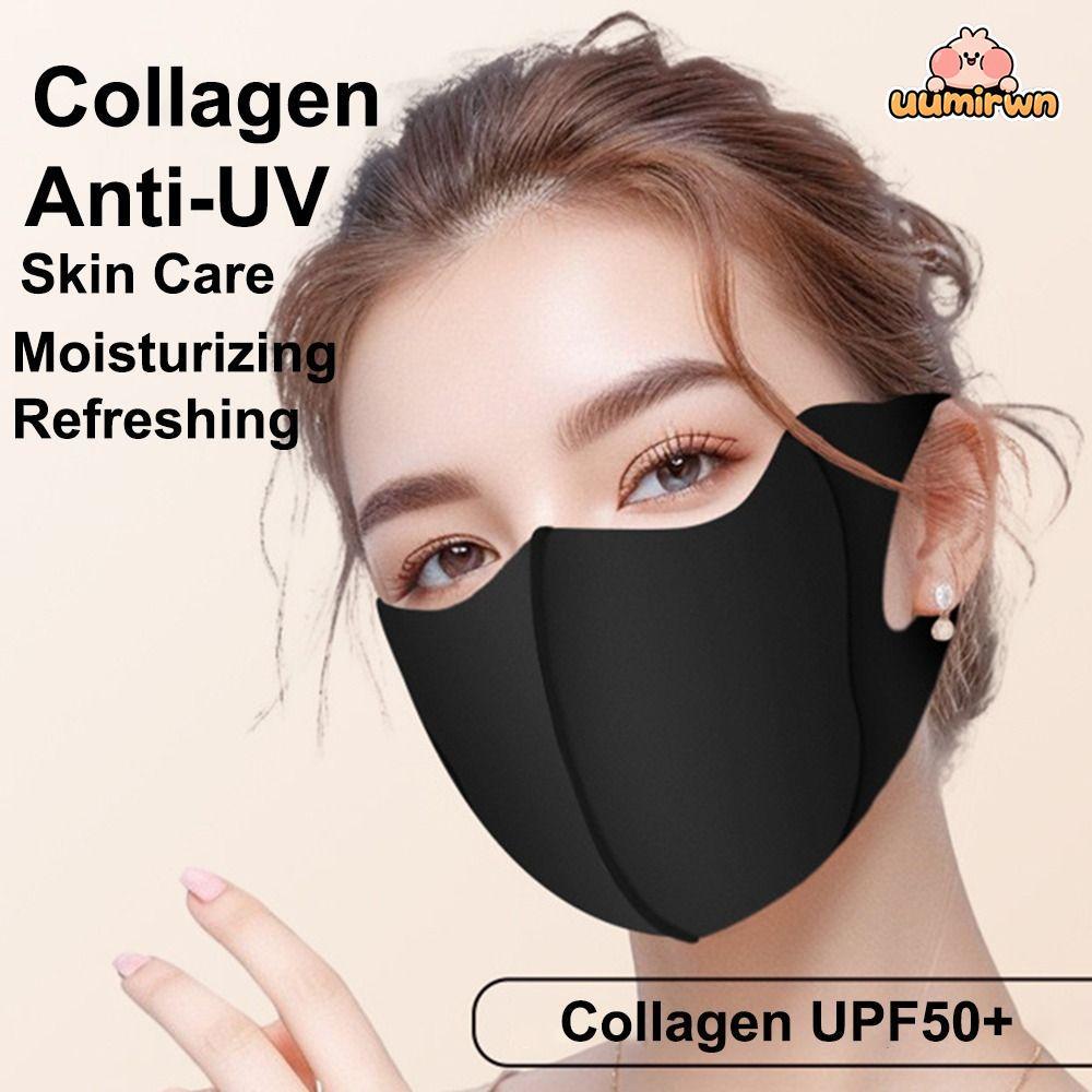 UUMIR ชิ้นเดียว.Face Shield คอลลาเจน.UPF50+, กันยูวีและบำรุงผิวด้วย젤ไฮโดรเรทิ้งสำหรับหน้า.เหมาะสำหรั