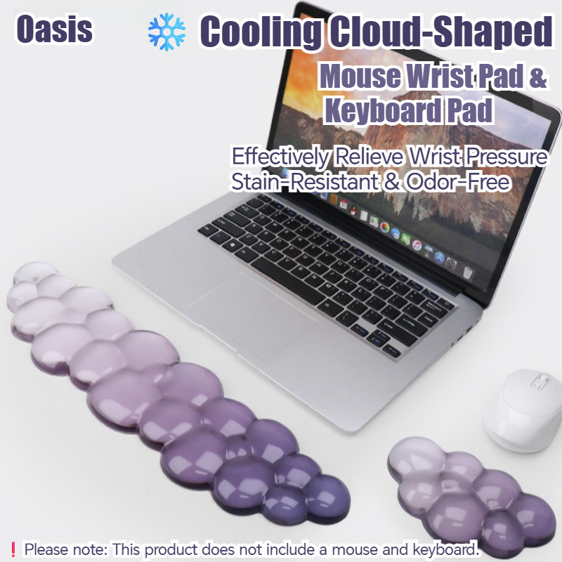 ที่พักข้อมือเจลซิลิโคนใสระบายความร้อนรูปเมฆและแผ่นรองเมาส์สํานักงาน ราคา ถูกที่สุด ดีลบีเคเค