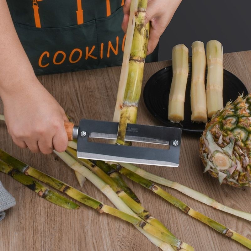 Sugarcane Peeler Peeling Pineapple Melon Fruit Peeler สแตนเลสเหล็กคาร์บอนหนาเครื่องมือ Hard Skin H84