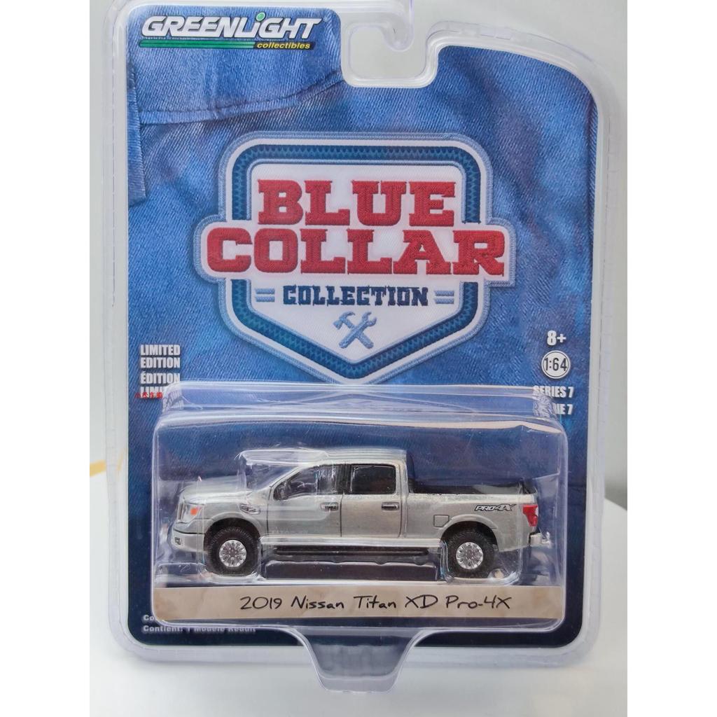 GreenLight 1: 64 Blue Collar Series 7-2019 Nissan Titan XD Pro-4X Varnish Version