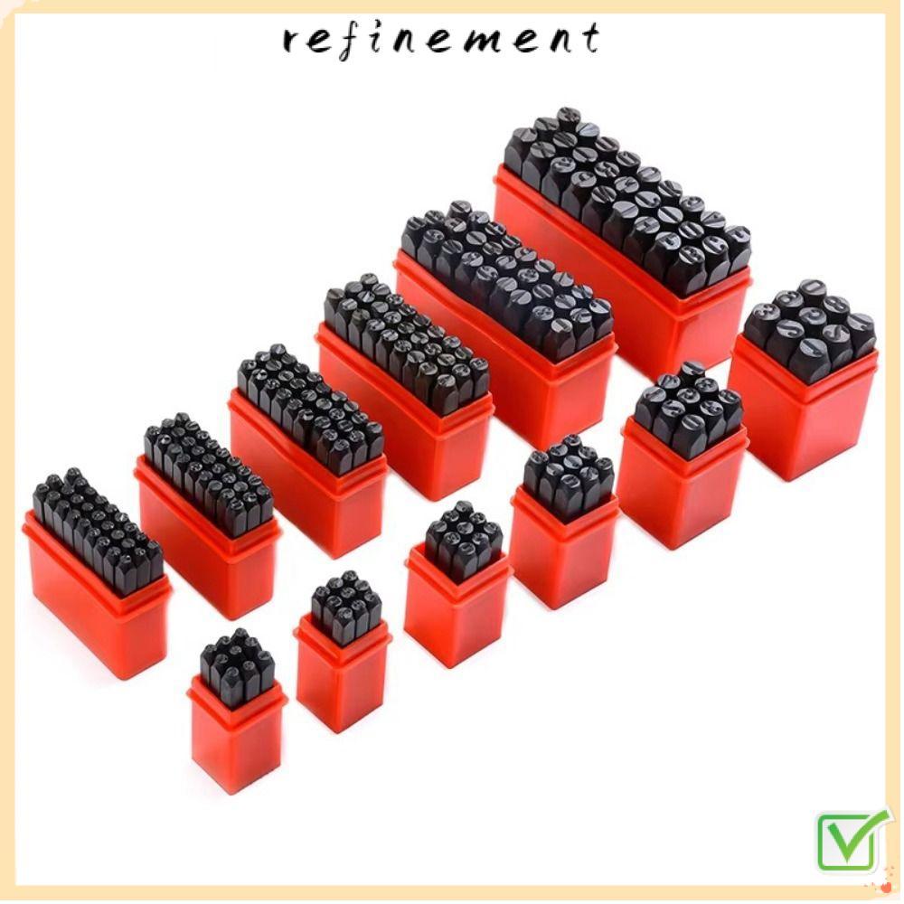 REFINEMENT Letter & Number Stamp Punch, With Plastic Steel Digital Letter Stamp, Punch Tools 3-12.5 