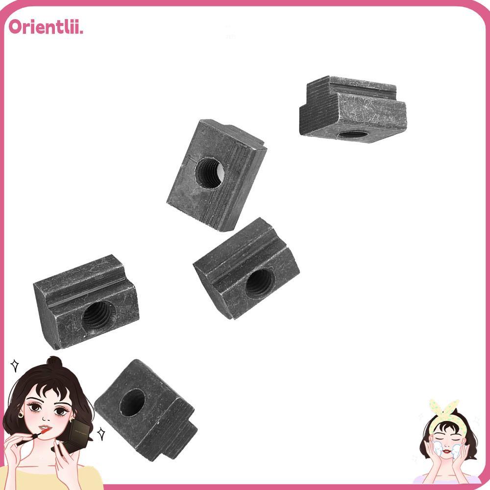 ORIENTTK 5 ชิ้น T-Slot Nut, สีดําออกไซด์เกรด 8.8 T Slot Nuts, 45 เหล็กคาร์บอน M8 ด้ายค้อนหัว Fastene