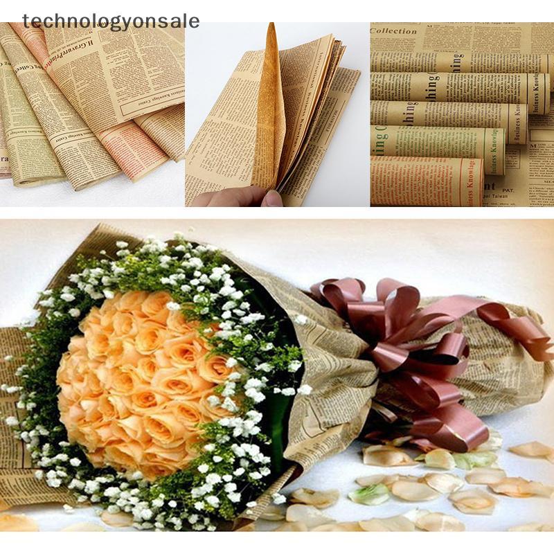 [Tech] Wrap Paper Wrap Double Sided Christmas Kraft Paper Vintage Boutique