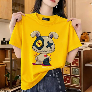 T42.SHOP🌸 สื้อยืด oversize เสื้อแฟชั่น เกาหลี โคตรนุ่ม ผ้าคอตตอน ลาย 'HOLIDAY' สินค้าใหม่ 2026