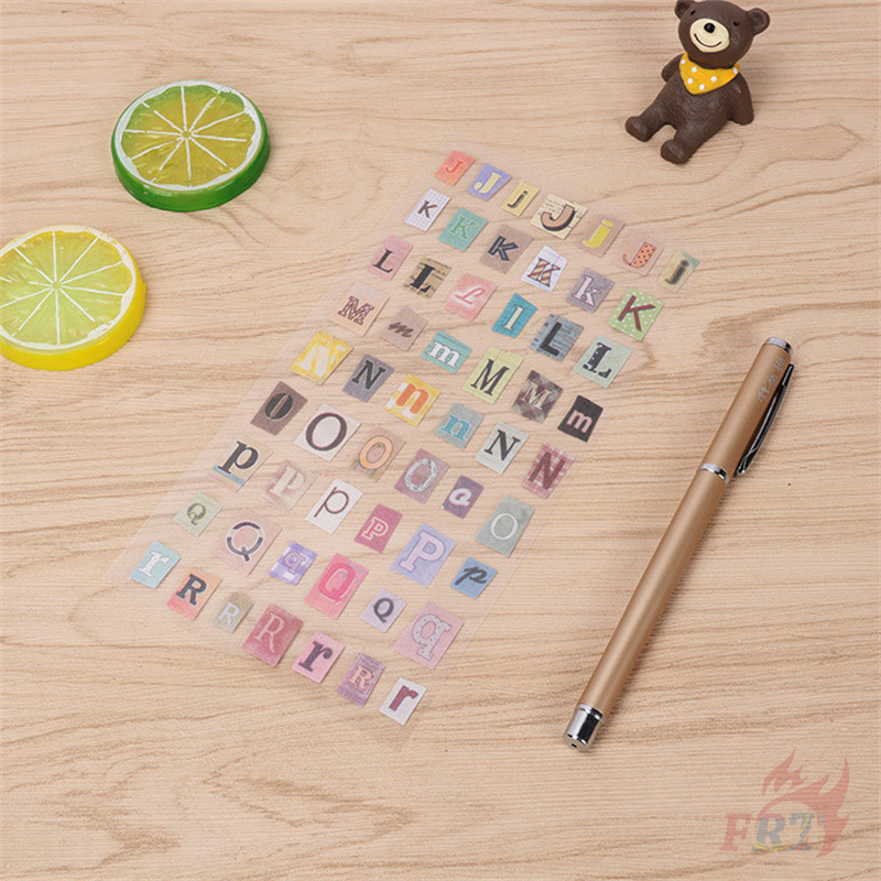 ❉ สติ๊กเกอร์ตัวอักษรและตัวเลขย้อนยุค ❉ 6แผ่น/ชุด DIY แฟชั่นไดอารี่ Scrapbooking Decals สติกเกอร์ ราคา ถูกที่สุด ดีลบีเคเค แกลเลอรีภาพที่ 7