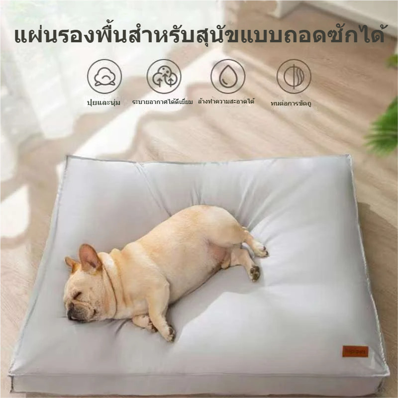 ที่นอนสุนัขกันน้ำ แยกซักได้ ที่นอนสัตว์เลี้ยงฤดูทั้งปี ระบายอากาศดี