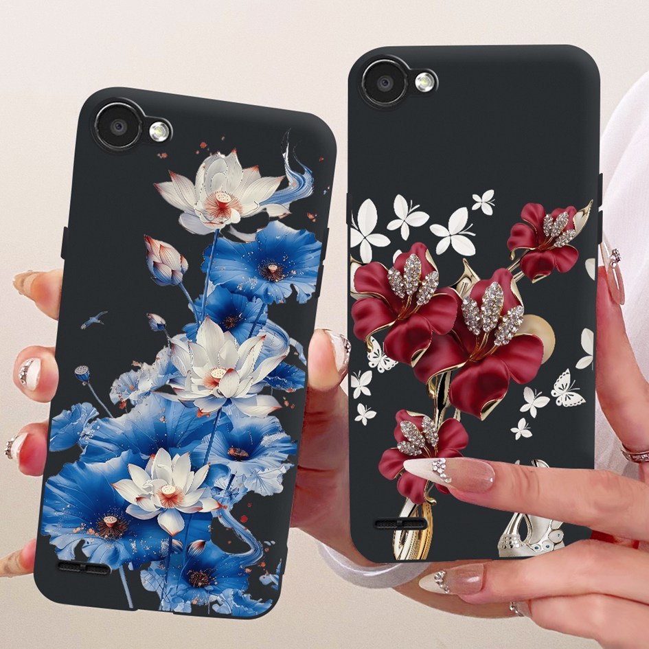 สําหรับ LG Q6 Plus Q6 Alpha X600 X600K X600S นุ่มยอดนิยมดอกไม้ TPU โทรศัพท์ปกหลังสําหรับ LG Q6 Q6 + 