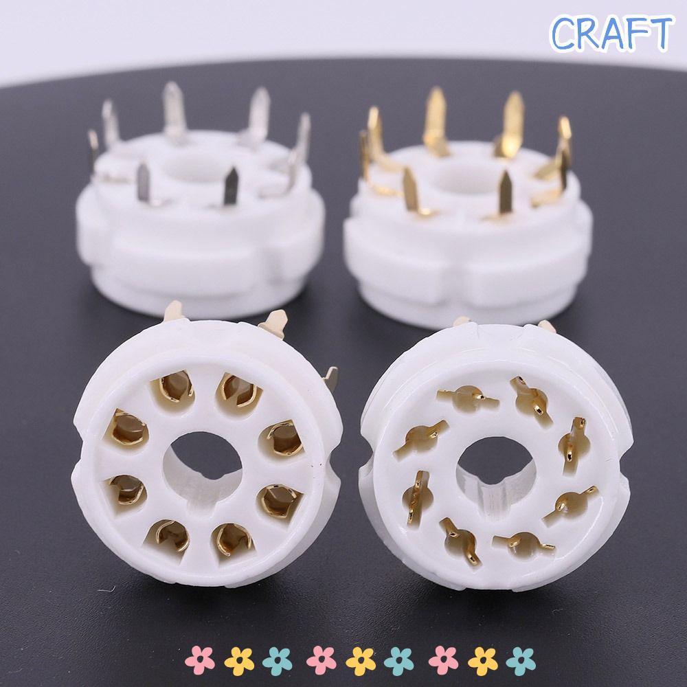 ICRAFT 1 ชิ้นเซรามิคหลอดซ็อกเก็ต, Octal 8Pin K8A ฐานวาล์ว,ทนทาน DIY ดีบุก-Plated GZC8-Y GZC8-Y-2 PCB