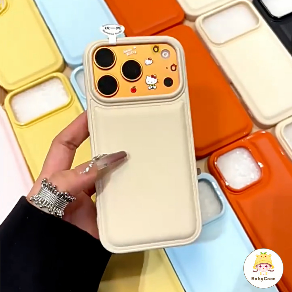 เคสไอโฟน17 เหมาะสำหรับ IPhone 16 17 15 14 13 12 11 Pro Max X XR XS MAX 15 Plus สีทึบที่เรียบง่ายคุณภาพสูงสีลูกกวาด