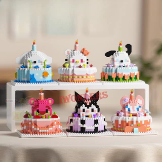 Kuromi,บล็อกตัวต่อ,Pachcco,My Melody,DollBirthday Cake,ของเล่นของขวัญสําหรับเด็กผู้หญิง,M3159-M3165