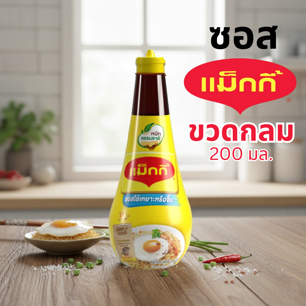 Maggi ซอสเหยาะหรือจิ้ม ตราแม็กกี้ ขวดกลม 200มล.