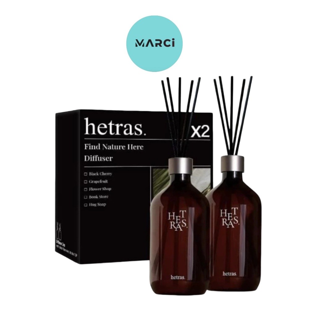 [ฉลากไทย] Hetras Diffuser ก้านไม้หอม [500 ml./ขวด] ก้านหอมพรีเมียม