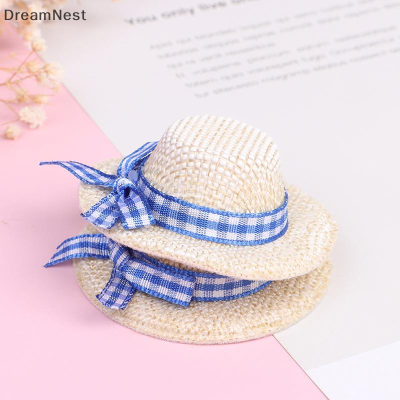 หมวกฟางตุ๊กตา โบว์พลาสติก Flocking ID 3CM OD 6CM ของเล่นบ้านตุ๊กตา (th)