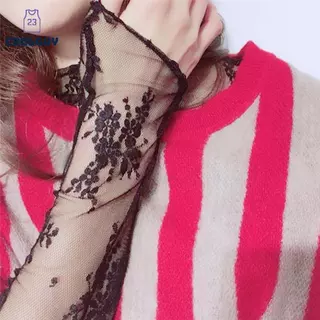 เสื้อโปร่งตาข่าย Tulle แขนยาว สไตล์หรูหราและเซ็กซี่