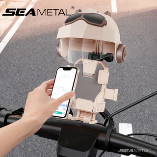 SEAMETAL ที่จับมือถือมอเตอร์ไซค์ รุ่นใหม่ ที่ยึดโทรศัพท์ หมวกกันแดด พร้อมม่านกันฝน ใช้ได้กับรถมอเตอร์ไซร์