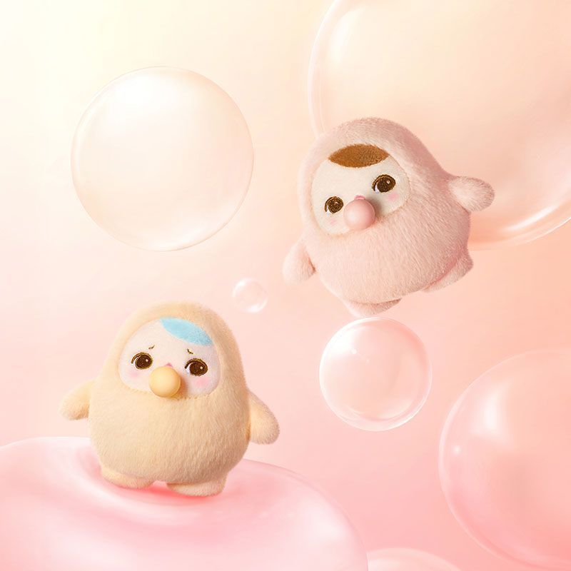 P POP MART/PUCKY PUCKY Bean Bubble Series-ตุ๊กตาจี้ Mystery Box X
