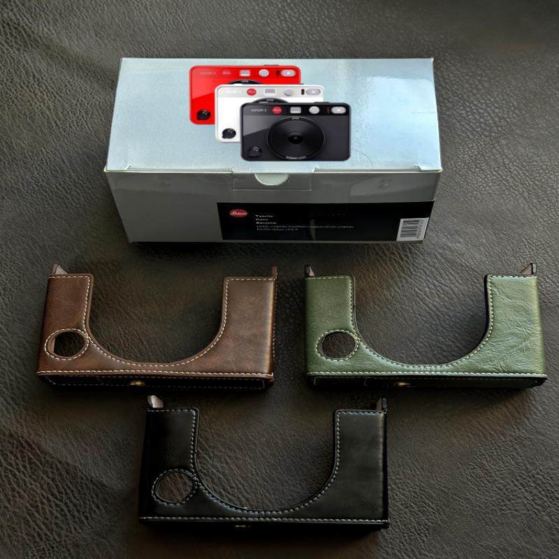 Leica/leica SOFORT2 กระเป๋ากล้องฟิล์มอุปกรณ์เสริมสําหรับกล้อง leica โพลารอยด์ซองหนังป้องกันครึ่งแพ็ค