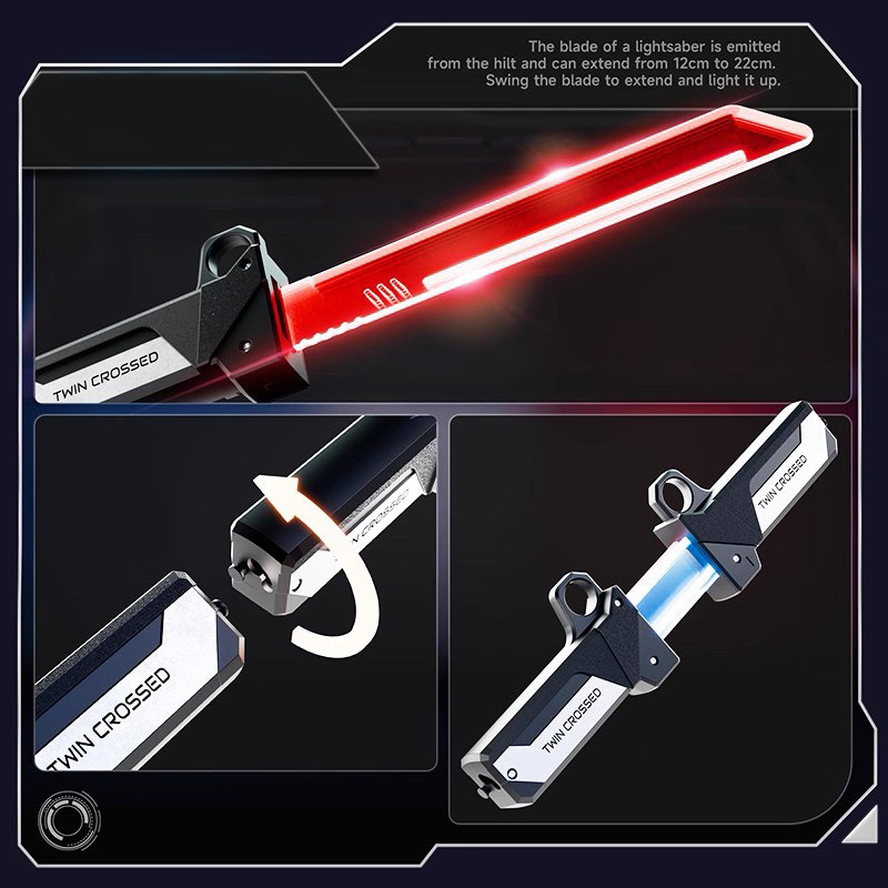 ❤ดาบแสง ดาบของเล่น ดาบสตาร์ วอร์ส ดาบซามูไร ใช้งานง่าย ดาบแสงสองคมแบบดึงออกมาได้ มีไฟกระพริบ ปรับสีได้ - รูปที่ 3