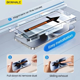 BKWHALE ติดตั้งง่ายกระจกนิรภัยสําหรับ Vivo X200S X100S V60 V50 V40 V30 Lite V40E V30E V29E V29E V29 Y300 Y200 X300 X300 X200 Pro Mini X100 Ultra Screen Protector 13 15 Pro iQOO 11 Pro 12 Pro