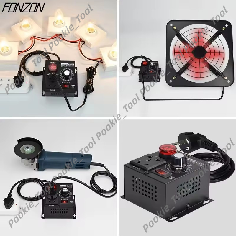 💥พร้อมส่ง💥ดิมเมอร์ 4000W AC 220V ควบคุมมอเตอร์และความร้อน แบบพกพา ทนทาน ปรับความเร็วได้ละเอียด ใช้งานง่าย - รูปที่ 4