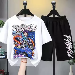 【จัดส่งไทย】2ชิ้น BOBเซ็ตชุดเด็ก เสื้อ+กางเกง ชุดสองชิ้นพร้อมส่ง&COD Children's T-shirt เสื้อยืดเด็ก คอตตอน ชุดสูทเด็กผู้