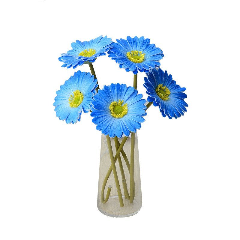 ช่อดอกไม้ปลอม เยอบีร่า ดอกทานตะวัน PU ก้านเดียว ประดิษฐ์ เดสก์ท็อป ตกแต่งบ้าน งานแต่งงาน หน้าแรก - รูปที่ 3