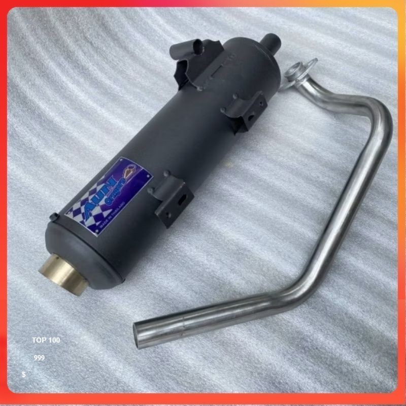 ท่อไอเสีย (ครบชุด) AUN Muffler นักฆ่าเงียบสําหรับ click 125, click 150 160, beat, carb, Beat fi, Bea
