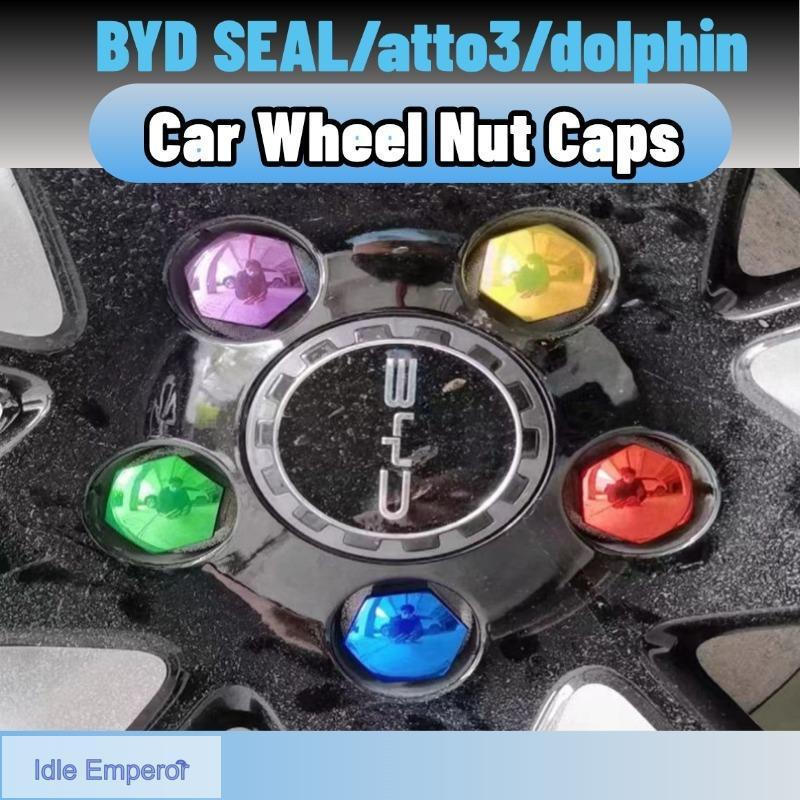 Byd seal/atto3/dolphin ฝาครอบน็อตล้อรถป้องกันสนิม 20 ชิ้น อุปกรณ์เสริม
