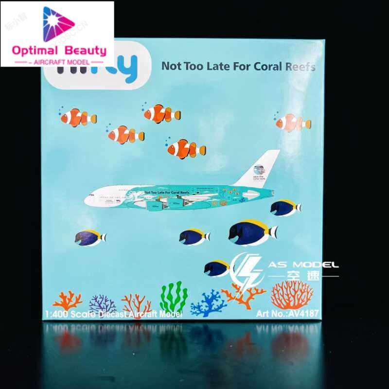 Aviation AV4187 1:400 จอแสดงผล A380-800 9H-MIP บันทึกการขับขี่