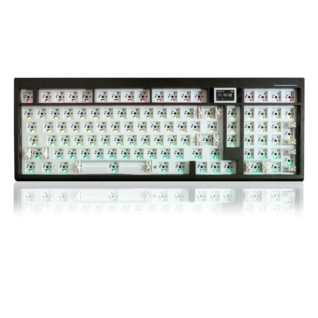ZUOYA GMK98 Tri-Mode Mechanical Keyboard Kit – 98% เค้าโครงปะเก็น Mount Hot-Swappable พร้อมหน้าจอที่