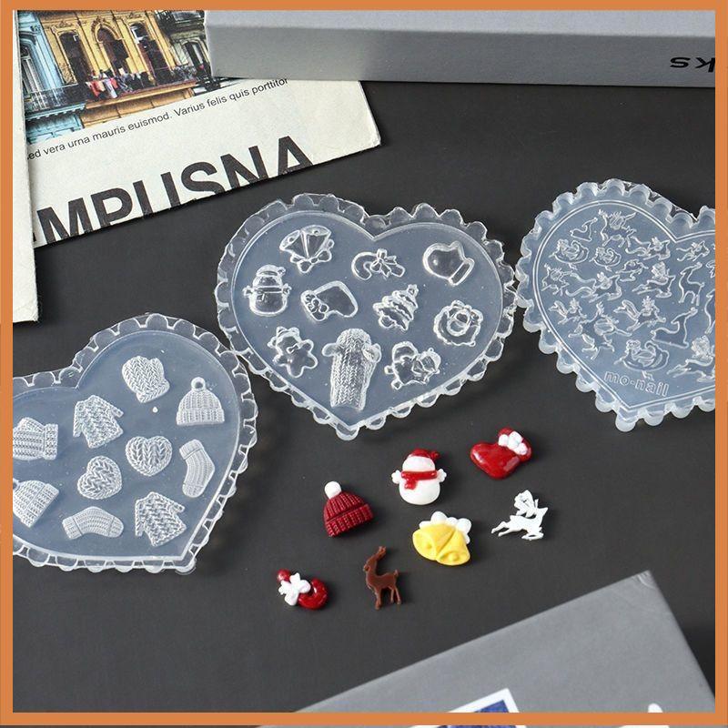 [Further] 1 ชิ้นซิลิโคนเล็บแม่พิมพ์เกล็ดหิมะคริสต์มาสดอกไม้ 3D บรรเทาเล็บแม่แบบตกแต่งเล็บเล็บแม่พิมพ์ [TH]