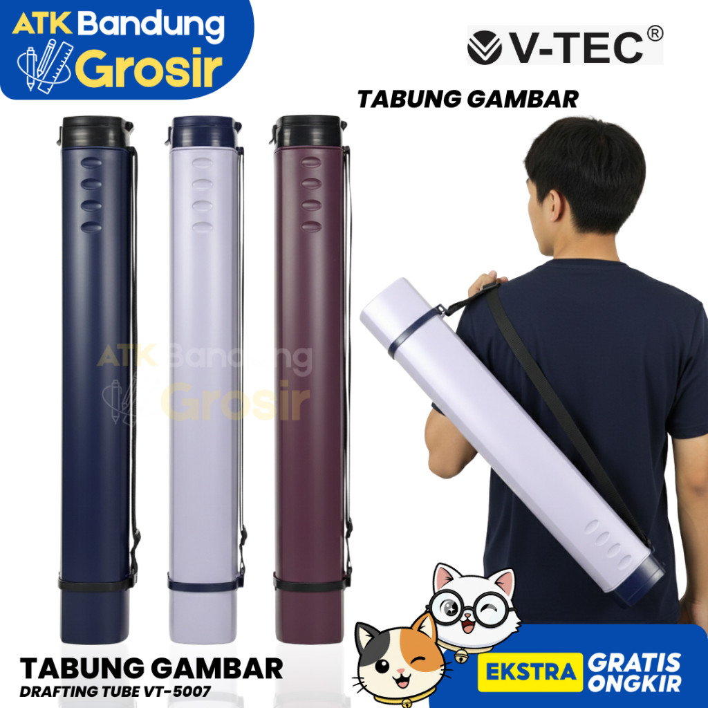 V-Tec VT – 5007 หลอดวาดภาพ ขนาด 63 / หลอดร่าง Vtec เส้นผ่านศูนย์กลาง 8.5 ซม. หลอดรูปภาพ 3 ส่วน