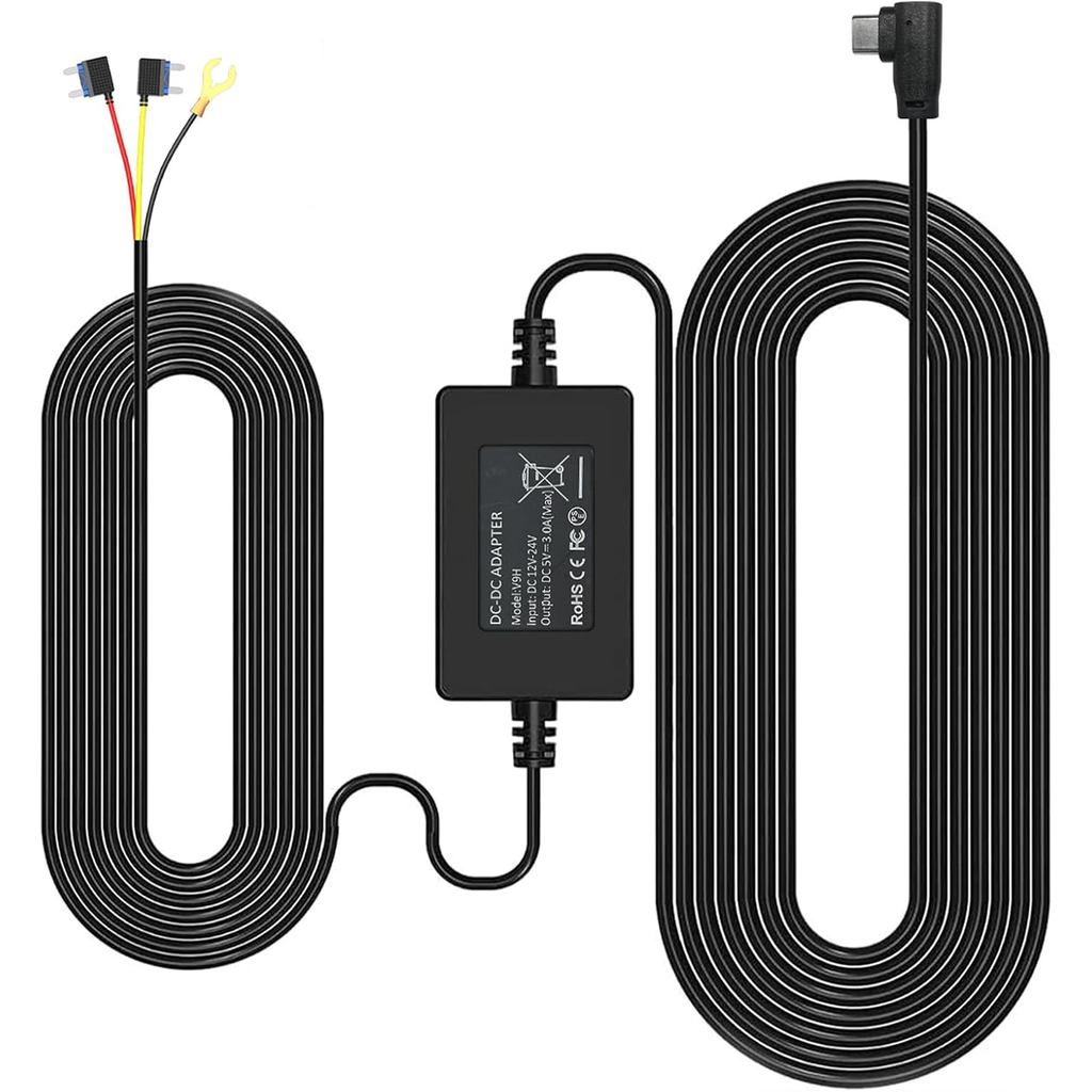 REDTIGER F7N Dash Cam Hardwire Kit, 21.3ft USB C พอร์ต Hard Wire Kit สําหรับ Dashcam, Converts 12 V-