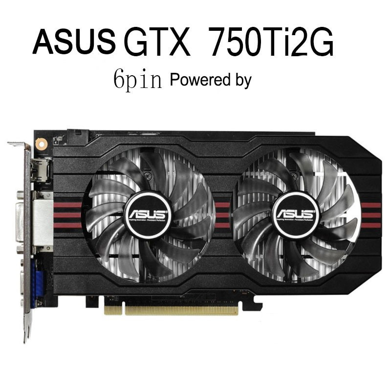 มือสองASUS GTX750TI-OC-2GD5 750Ti คอมพิวเตอร์เดสก์ท็อปกราฟิกการ์ด / สีสัน NetChi ASUS GTX 750 1G Gam