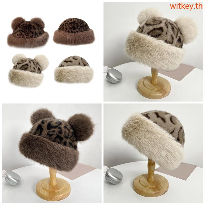 WIT Furry Ushanka Head Wrap Furry Soft Thicken Hood สําหรับผู้หญิงสวมใส่กลางแจ้ง