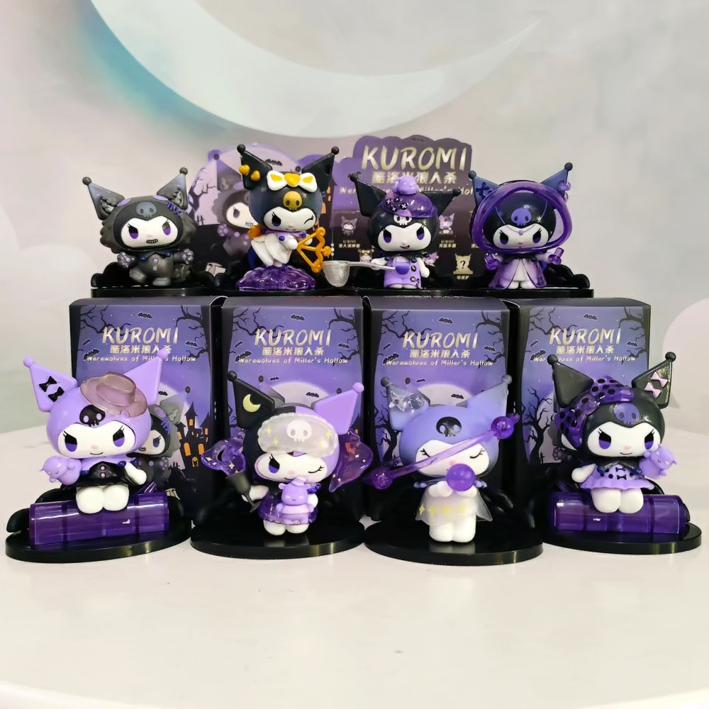 Werewolf Kill Kuromi Series Mystery Box Figure อินเทรนด์เล่นตุ๊กตาเดสก์ท็อปรถเครื่องประดับตกแต่งเค้ก