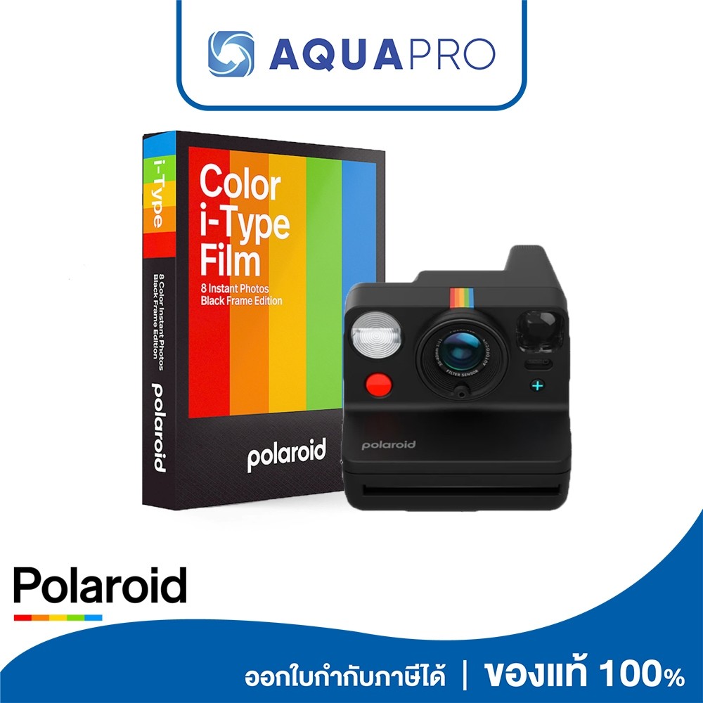 Polaroid Now+ Generation 3 + Polaroid Color i-Type Film Black Frame Edition 8  ประกันศูนย์ไทย By Aqu