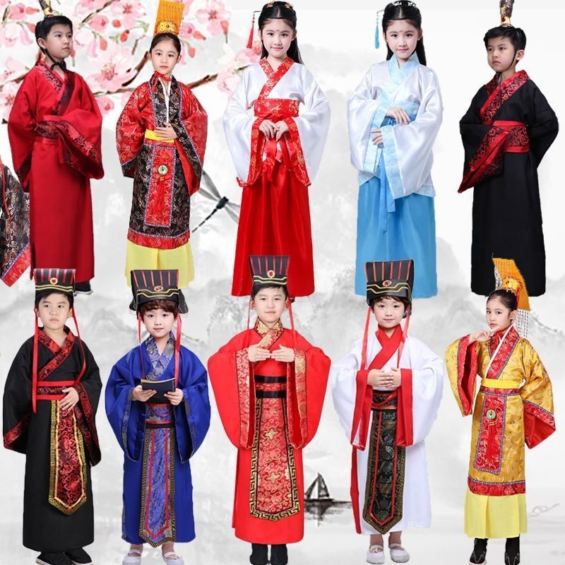 ชุดแต่งกายแบบโบราณ Hanfu สไตล์ Ximen ลายเสือดาว สำหรับเด็ก